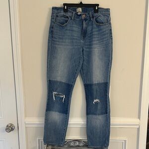 J. Crew Slim Broken In Distressed Boyfriend Jean Women’s size 30